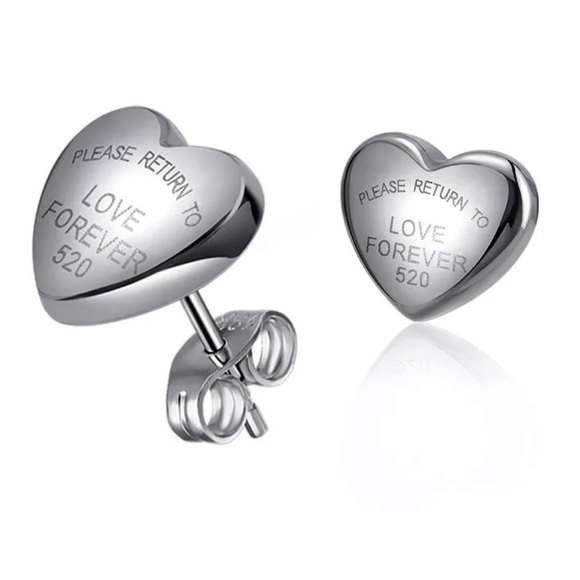 New Tiffany style heart earrings